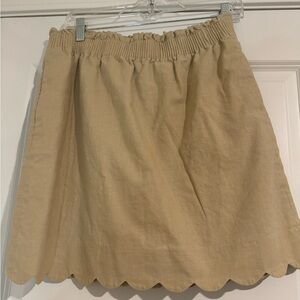 J. Crew Tan Mini Skirt